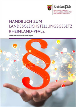 Download - Titelblatt der Broschüre "Handbuch zum Landesgleichstellungsgesetz Rheinland-Pfalz"
